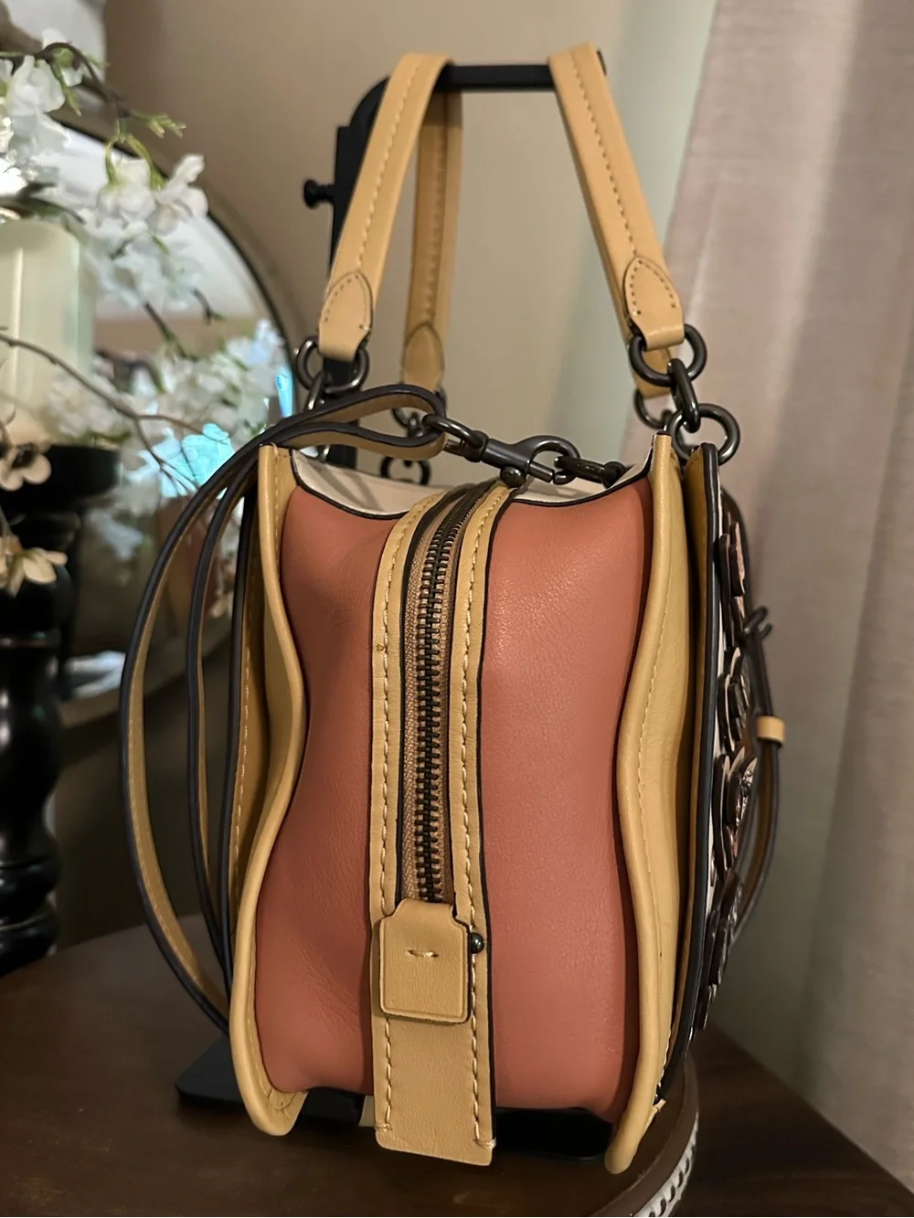 🦋 Coach Dreamer Butterfly Appliqué Leather Satchel 🦋